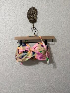 Victoria's Secret Pastel Floral Tie-Front Bikini Top
